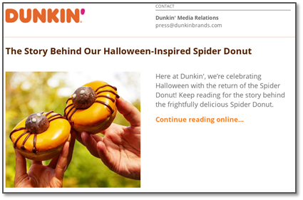 Dunkin email