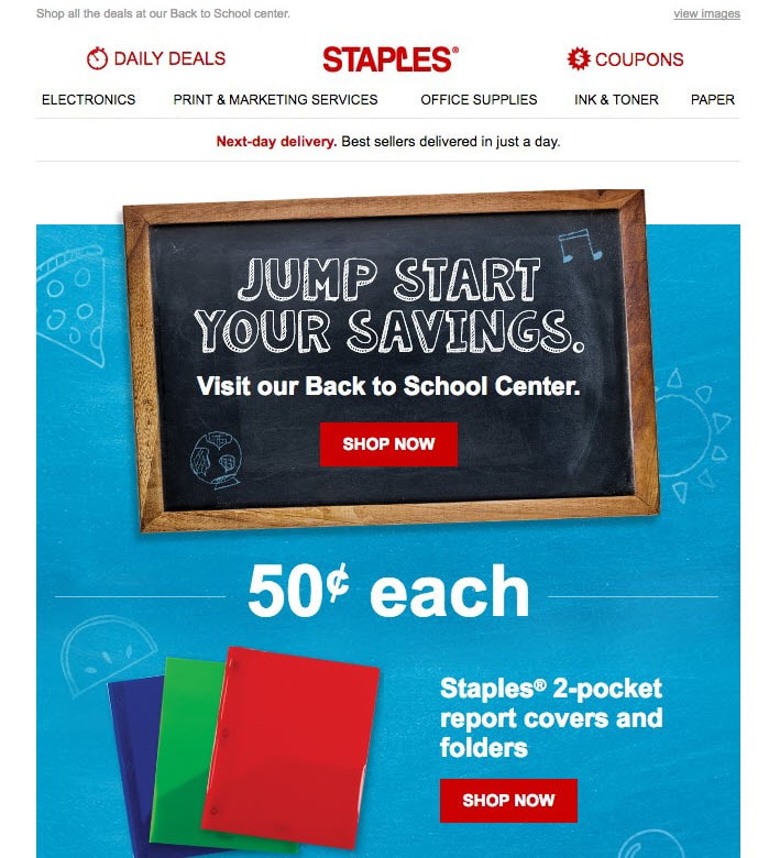 Staples email